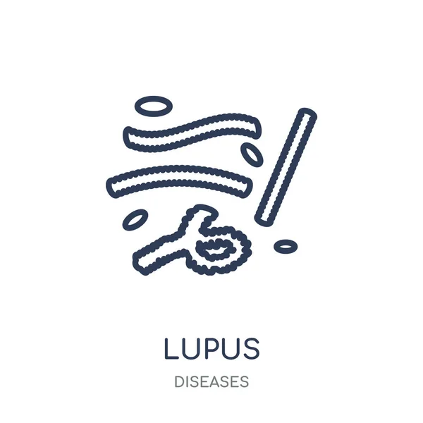 Icono Del Lupus Diseño Símbolo Lineal Lupus Colección Diseases Esquema — Vector de stock