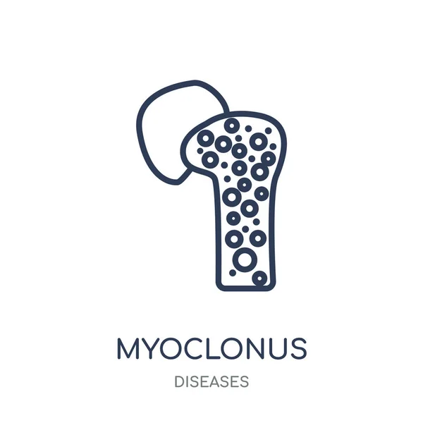 Icono Mioclono Diseño Del Símbolo Lineal Myoclonus Colección Diseases Esquema — Vector de stock