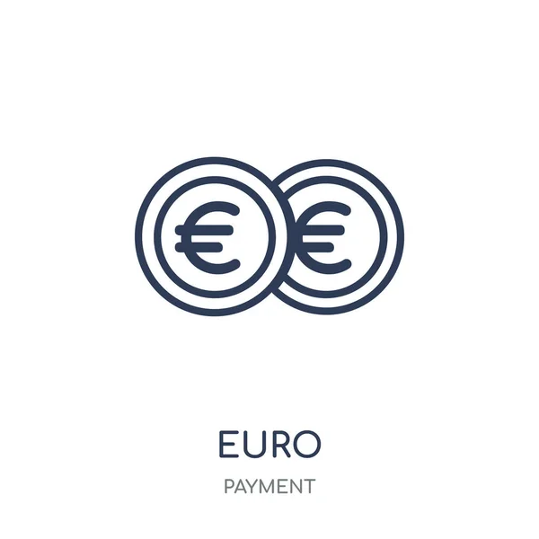 Euro Icon Euro Linear Symbol Design Payment Collection Simple Outline — Stock Vector