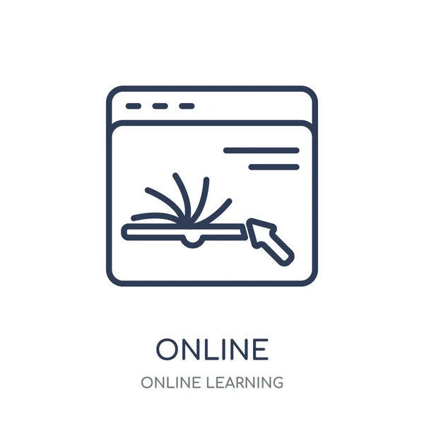 Online Symbol Lineares Online Symboldesign Aus Der Online Lernsammlung — Stockvektor
