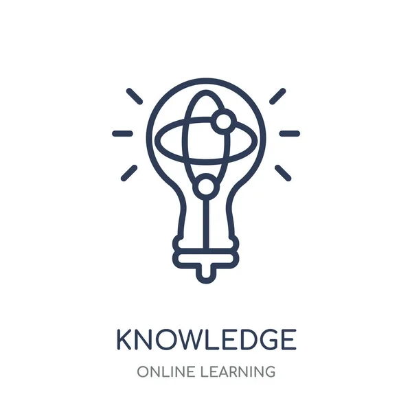 Wissensikone Lineares Design Von Wissenssymbolen Aus Online Lernsammlung — Stockvektor