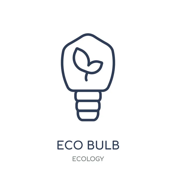 Eco Lampa Ikonen Eco Lampa Linjär Symbol Design Från Ekologi — Stock vektor