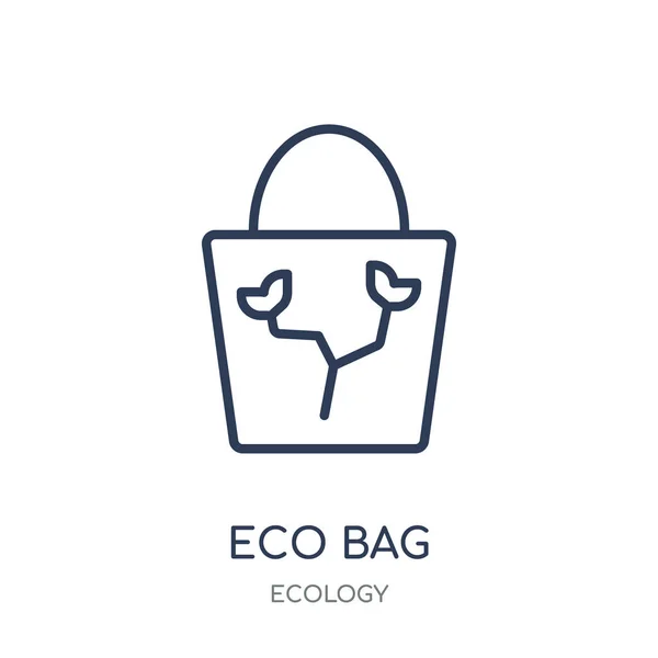 Eco Bag Icon Eco Bag Linear Symbol Design Ecology Collection — Stock Vector