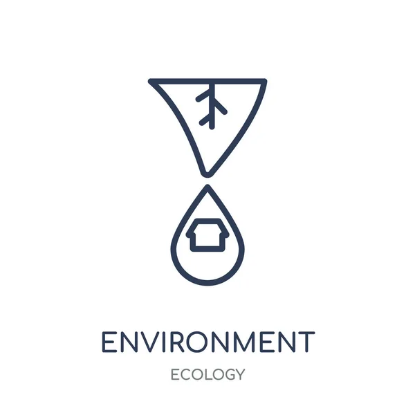 Environment Icon Environment Linear Symbol Design Ecology Collection Simple Outline — Stock Vector