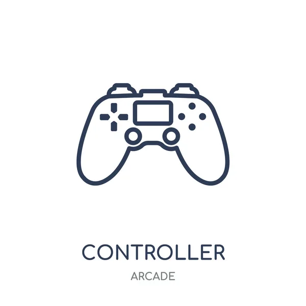 Значок Контроллера Конструкция Линейных Символов Контроллера Коллекции Arcade — стоковый вектор
