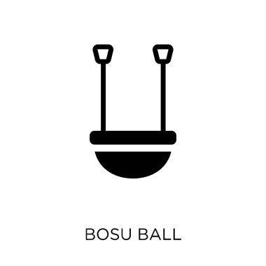 Bosu topu simgesi. Spor salonu ve fitness koleksiyonundan bosu topu sembolü tasarım. Basit öğe vektör çizim beyaz arka plan üzerinde.