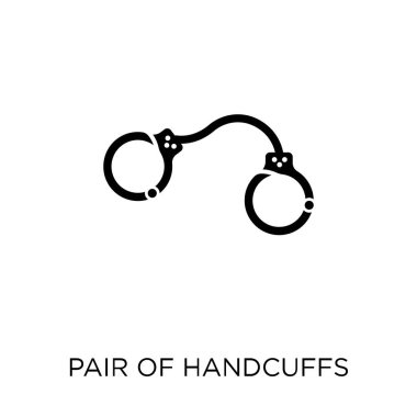 Bir çift kelepçe simgesi. Ordu toplama tasarım kelepçeye sembolü.