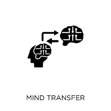 Zihin transfer simgesi. Zihin transfer sembolü tasarım yapay Intellegence Collection.