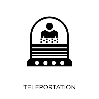 Işınlanma simgesi. Işınlanma sembolü tasarım gelecek teknoloji Collection.