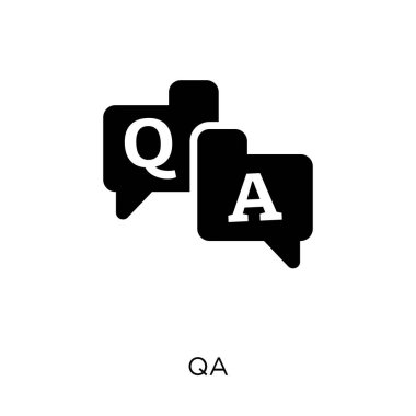 Qa simgesi. Qa sembolü tasarım koleksiyonu öğrenme Online.