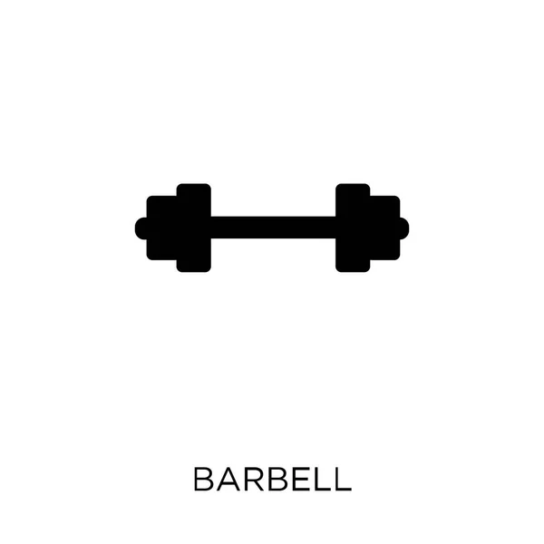 杠铃图标 杠铃符号设计从健身房和健身收藏 简单的元素向量例证在白色背景 — 图库矢量图片