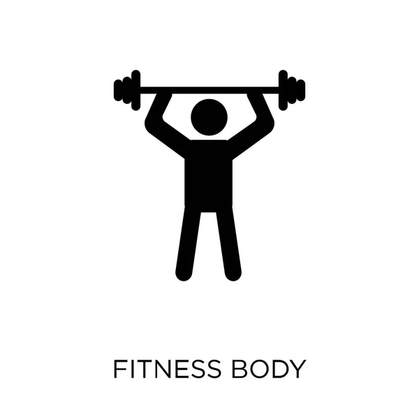 Fitness Ikone Design Von Fitness Körpersymbolen Aus Fitnessstudio Und Fitness — Stockvektor
