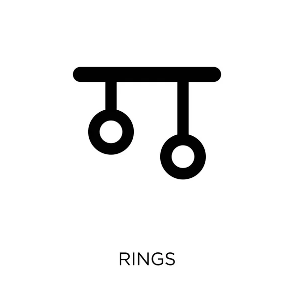 Ringen Pictogram Symbool Ontwerp Uit Sportschool Fitness Collectie Ringen Eenvoudig — Stockvector