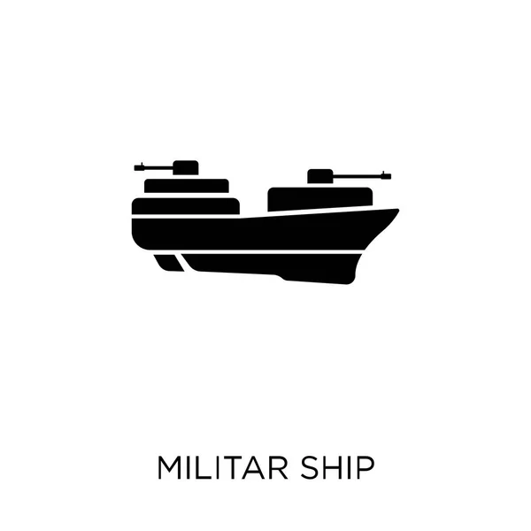 Askeri Gemi Simgesi Askeri Gemi Sembolü Tasarım Ordu Collection — Stok Vektör