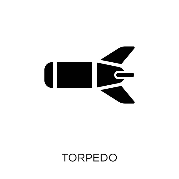 Torpédo Ikona Torpédo Symbol Designu Kolekce Armáda — Stockový vektor
