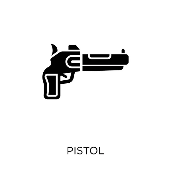 Ikona Pistolet Projekt Symbol Pistolet Kolekcji Armii — Wektor stockowy