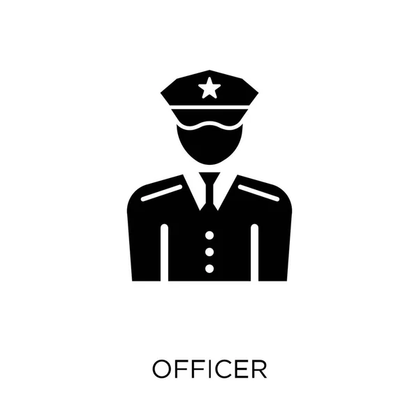 Důstojník Ikona Důstojník Symbol Designu Kolekce Armáda — Stockový vektor