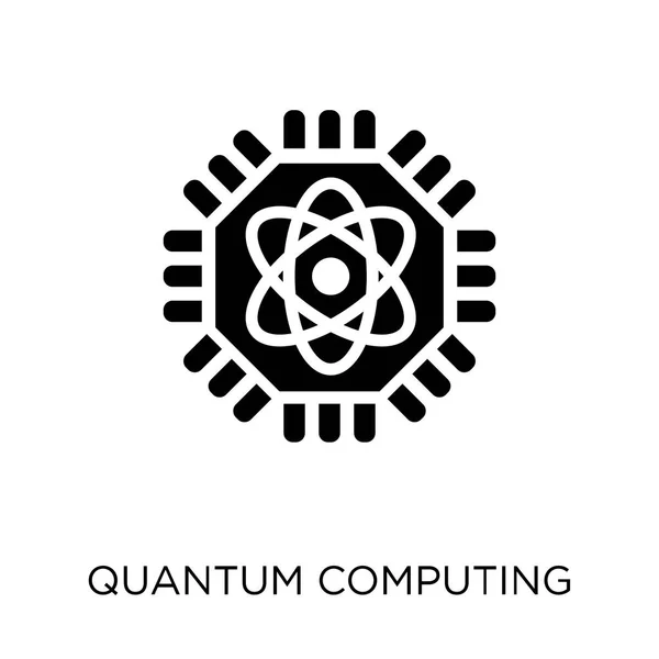 Icono Computación Cuántica Diseño Símbolo Computación Cuántica Colección Tecnología Future — Vector de stock