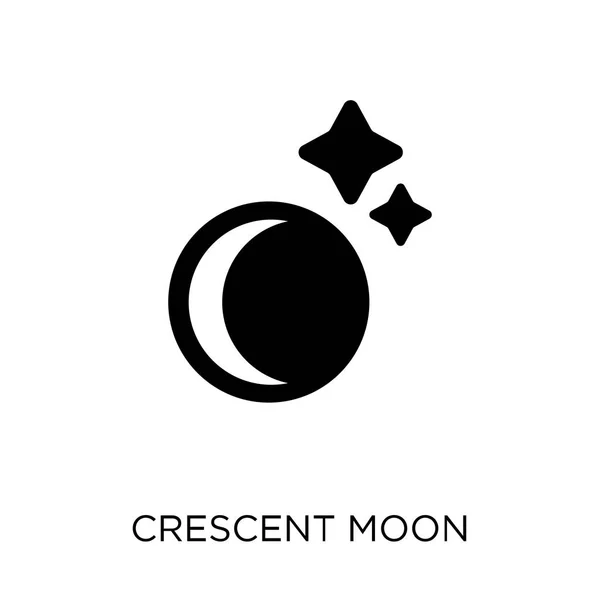 Icono Luna Creciente Diseño Símbolo Luna Creciente Colección Astronomy — Vector de stock
