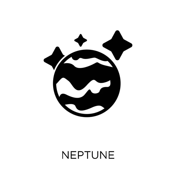 Icono Neptuno Diseño Del Símbolo Neptuno Colección Astronomía — Archivo Imágenes Vectoriales