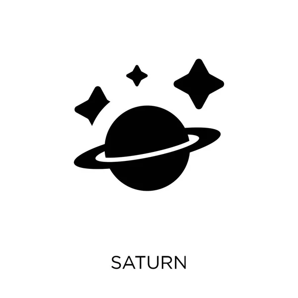 Icono Saturno Diseño Símbolos Saturno Colección Astronomía — Archivo Imágenes Vectoriales