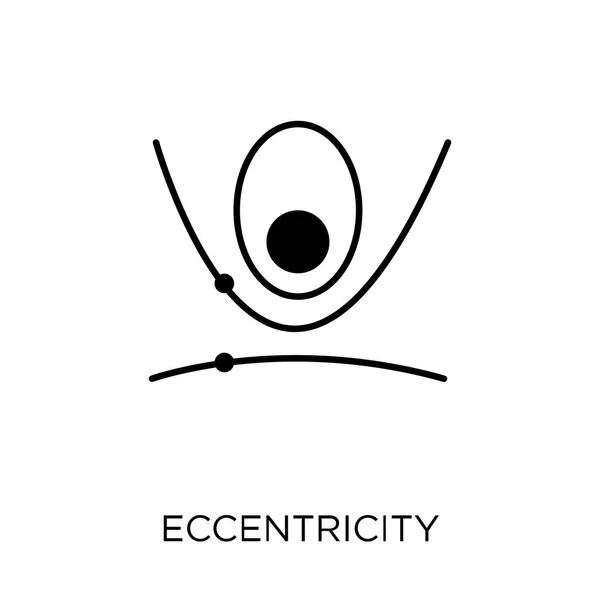 Icono Excentricidad Diseño Símbolo Excentricidad Colección Astronomy — Vector de stock