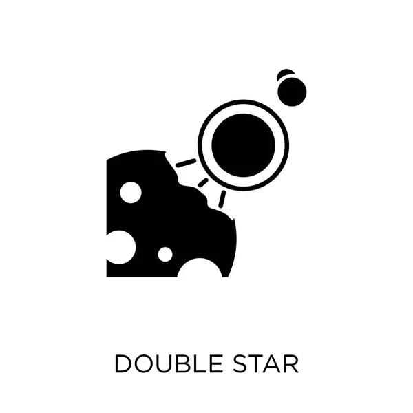 Icône Double Étoile Double Star Symbole Design Collection Astronomie — Image vectorielle