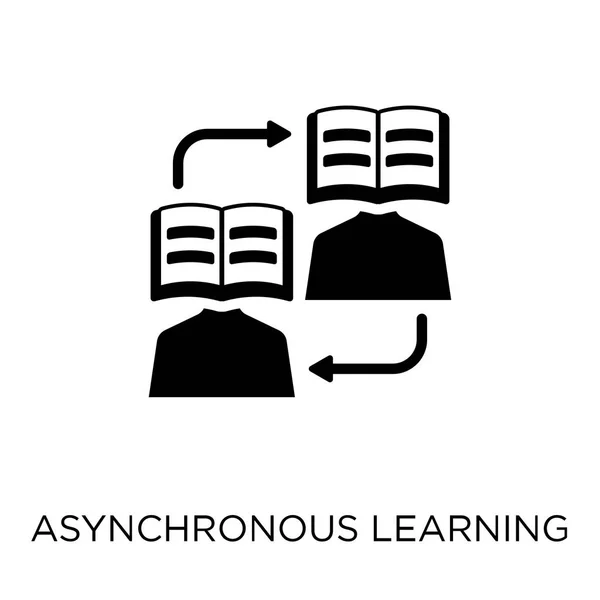 Asynchrone Lernsymbole Asynchrone Lern Symbolgestaltung Aus Der Bildungs Sammlung — Stockvektor