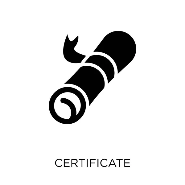Icono Del Certificado Diseño Símbolo Certificado Colección Education — Archivo Imágenes Vectoriales