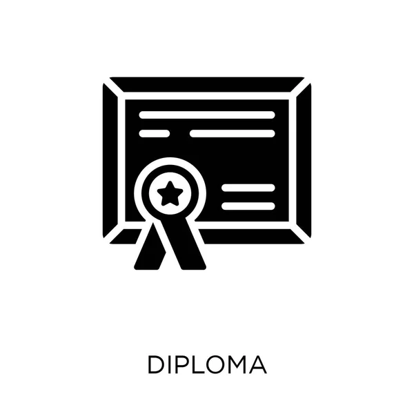 Icono Del Diploma Diseño Del Símbolo Del Diploma Colección Education — Vector de stock