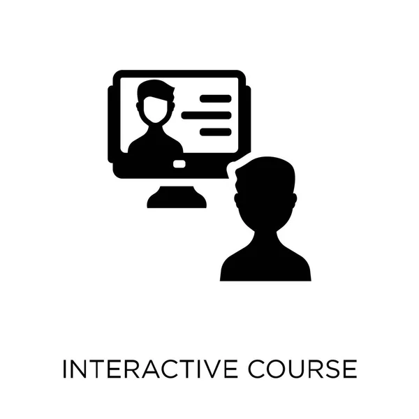 Διαδραστικό Μάθημα Εικονίδιο Διαδραστικό Μάθημα Σύμβολο Σχεδιασμού Από Συλλογή Εκπαίδευση — Διανυσματικό Αρχείο