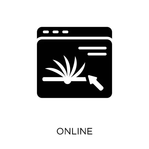 Icona Online Design Simboli Online Dalla Collezione Apprendimento Online — Vettoriale Stock