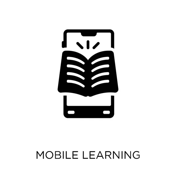 Иконка Мобильного Обучения Мобильный Дизайн Символов Обучения Коллекции Education — стоковый вектор