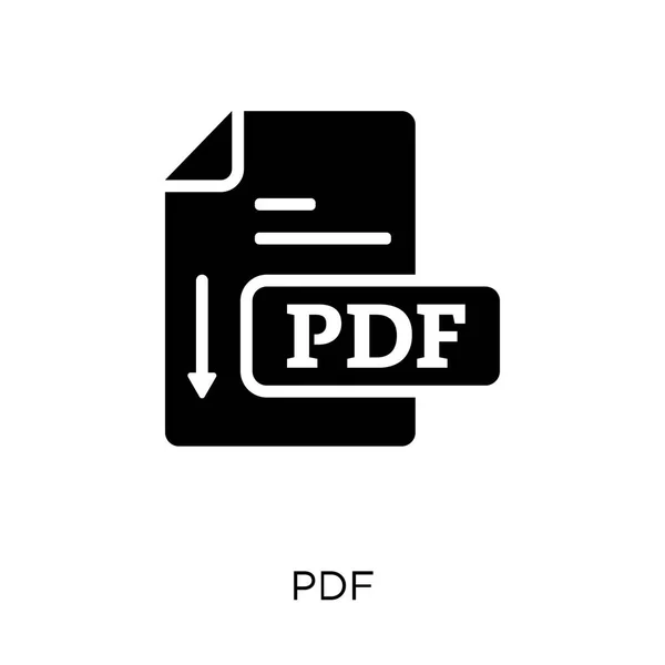 Pdf Icon Дизайн Символов Pdf Коллекции Онлайн Обучения — стоковый вектор