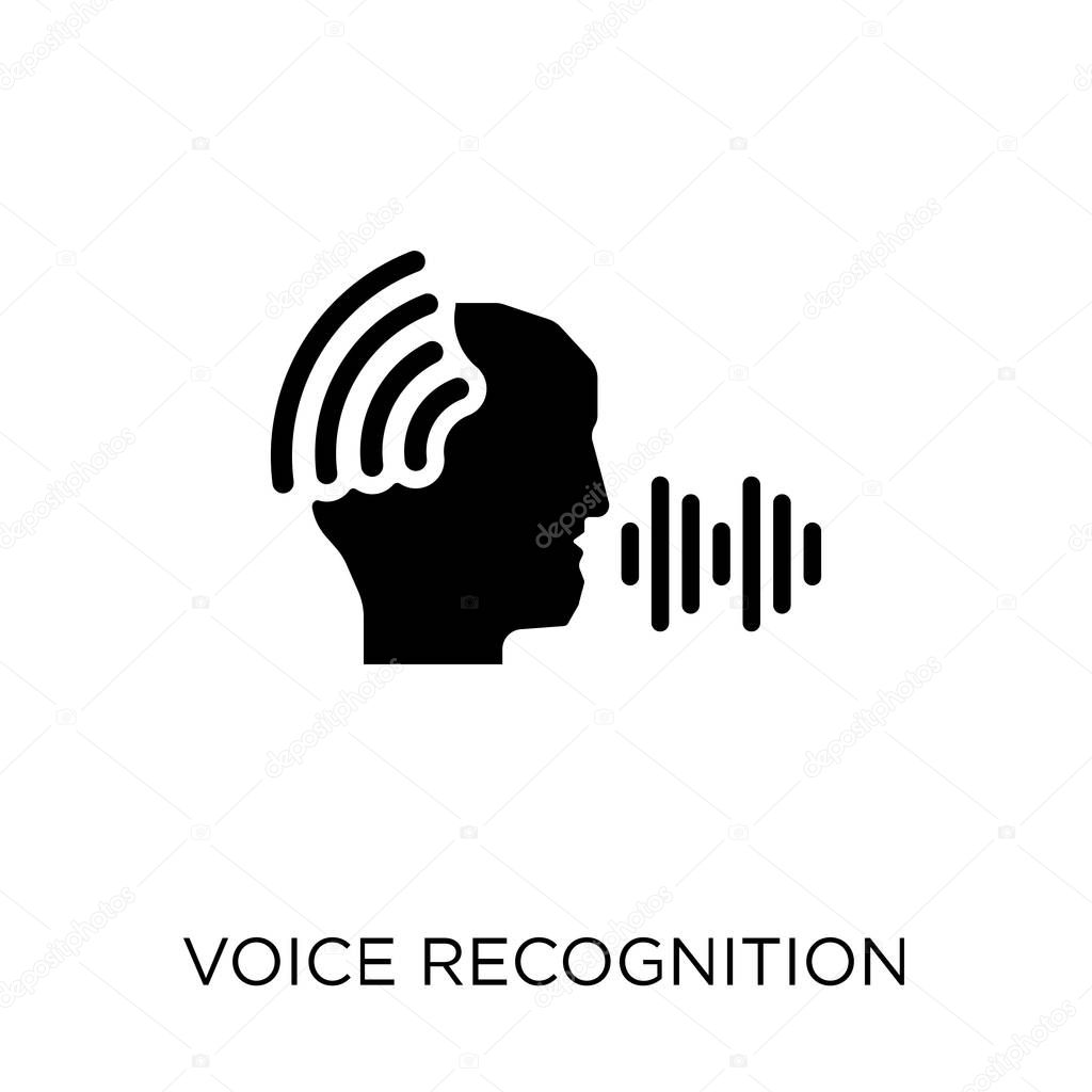 Voice recognition icon. Voice recognition symbol design from Future technology collection.