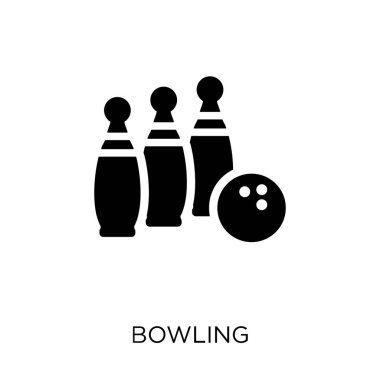 Bowling simgesi. Simge tasarım eğlence koleksiyonundan Bovling.