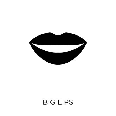Büyük dudaklar simgesi. Büyük dudaklar sembolü tasarım insan vücut parçaları Collection.
