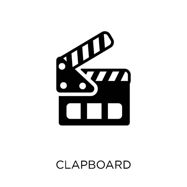 Icono Tablilla Clapboard Diseño Símbolo Colección Entertainment — Archivo Imágenes Vectoriales