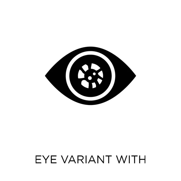 Oog Variant Met Uitgebreide Leerling Pictogram Oog Variant Met Uitgebreide — Stockvector