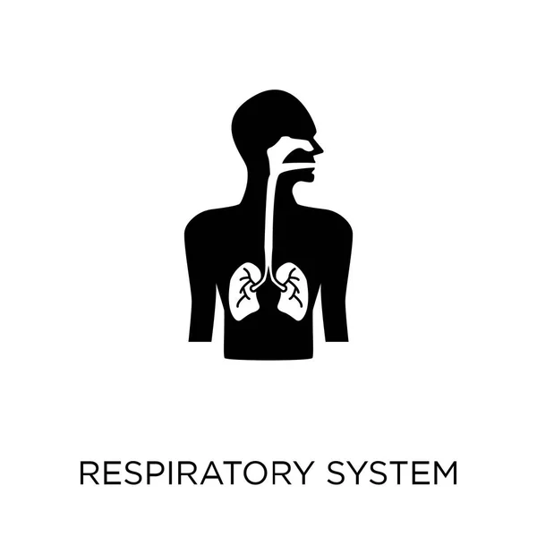 Icono Del Sistema Respiratorio Diseño Del Símbolo Del Sistema Respiratorio — Archivo Imágenes Vectoriales