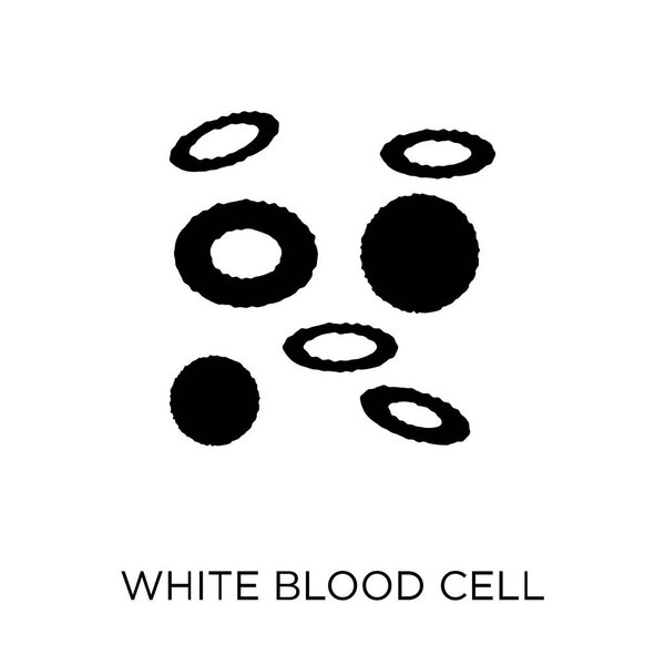 White blood cell icon. White blood cell symbol design from Human Body Parts collection.