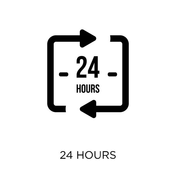24小时图标 时间管理网络集合中的24小时符号设计 — 图库矢量图片