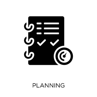 Planlama simgesi. Simge tasarım zamanı managemnet koleksiyonundan planlama.