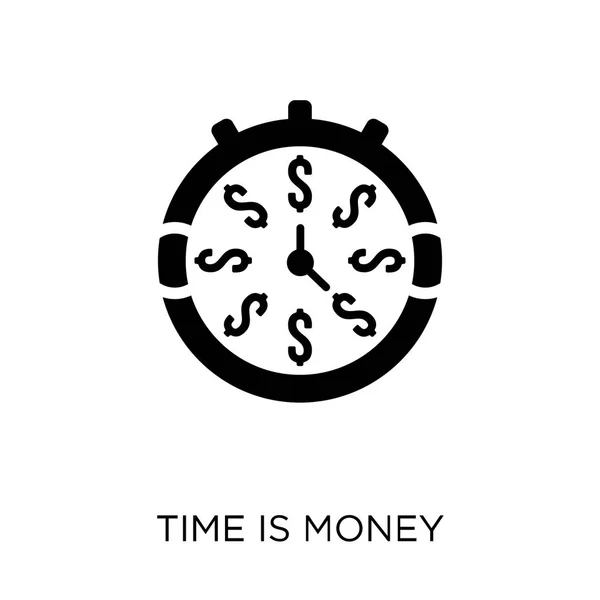 Czas Pieniądze Ikona Czas Pieniądze Symbol Projekt Kolekcji Zintegrowana Czas — Wektor stockowy