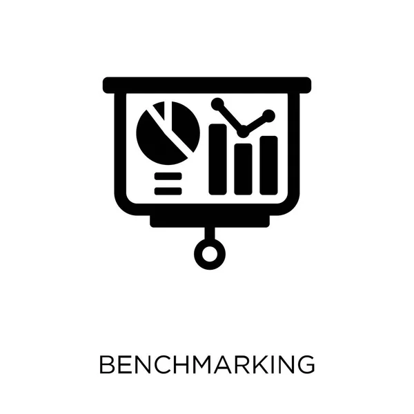 Benchmarking Pictogram Benchmarking Symbool Ontwerp Uit Tijd Vervulde Collectie — Stockvector