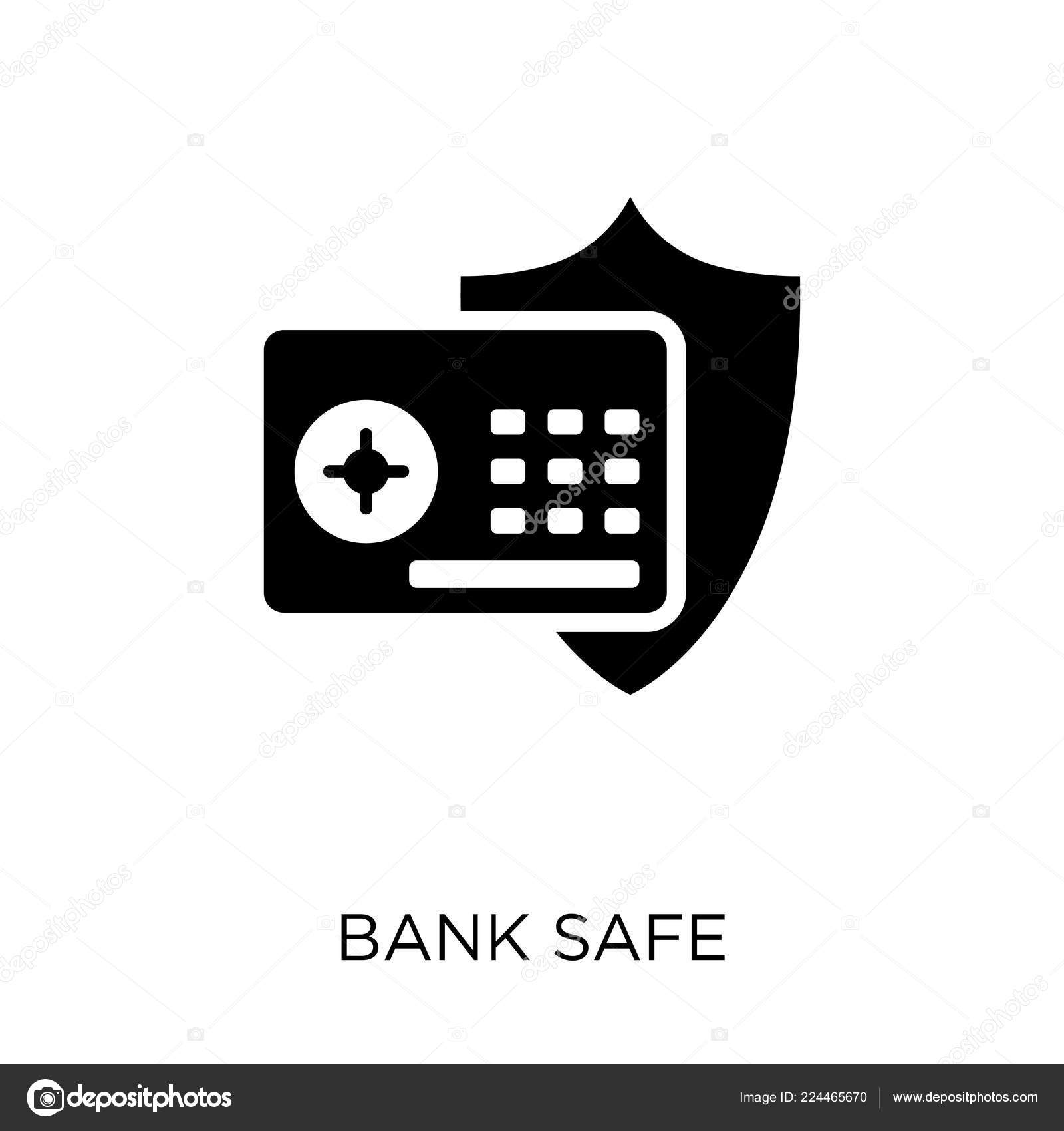 Bank Safe Icon Bank Safe Symbol Design Insurance Collection Stock