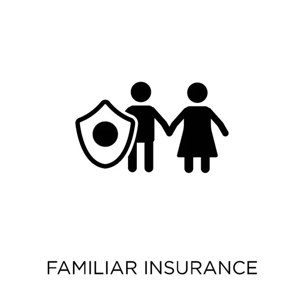 Icona Dell Assicurazione Familiare Design Del Simbolo Assicurativo Familiare Della — Vettoriale Stock