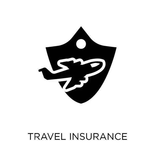 旅行保険のアイコン 旅行保険コレクションから保険シンボル デザイン — ストックベクタ
