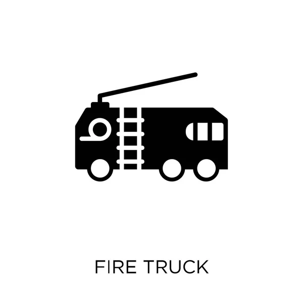 Fire Truck Pictogram Fire Truck Symbool Ontwerp Uit Vervoer Collectie — Stockvector