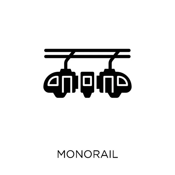 Ícone Monotrilho Design Símbolo Monotrilho Coleção Transporte — Vetor de Stock
